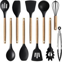 NEW CAROTE Silicone Cooking Utensils Set for Nonstick Cookware