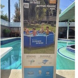 Summer Waves 10' X 30" Active Frame Above Ground Pool w/ Filter Pump