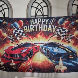 Racecar Birthday Banner/backdrop