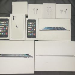 LOT OF 9 EMPTY Apple BOXES iPad IPhone AirPods