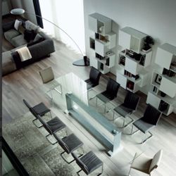 Tempered Glass table With Marble Base