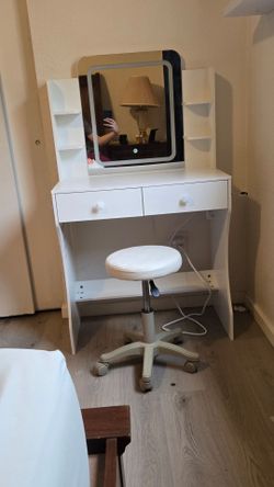 Vanity and small chair