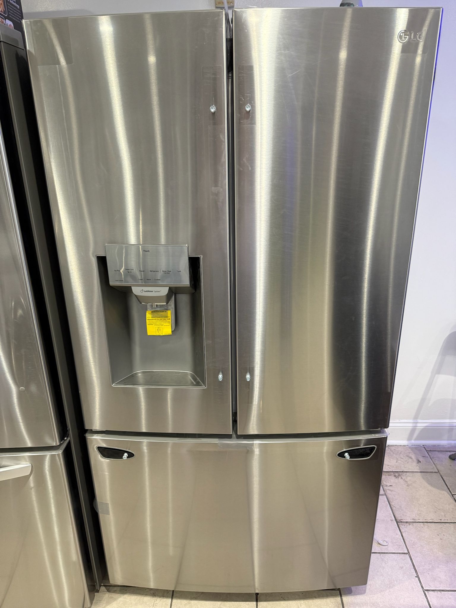 LG Refrigerator French Door 36” Wide In Stainless Steel