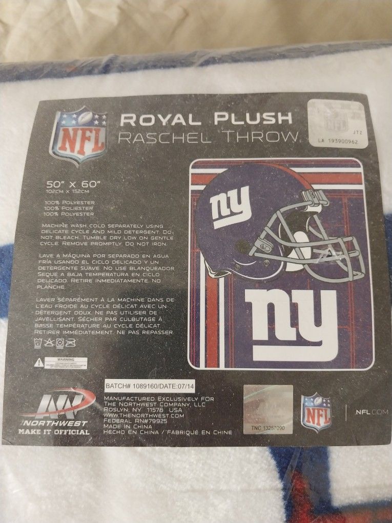 NFL NY Giant 50×60 Plush Blanket
