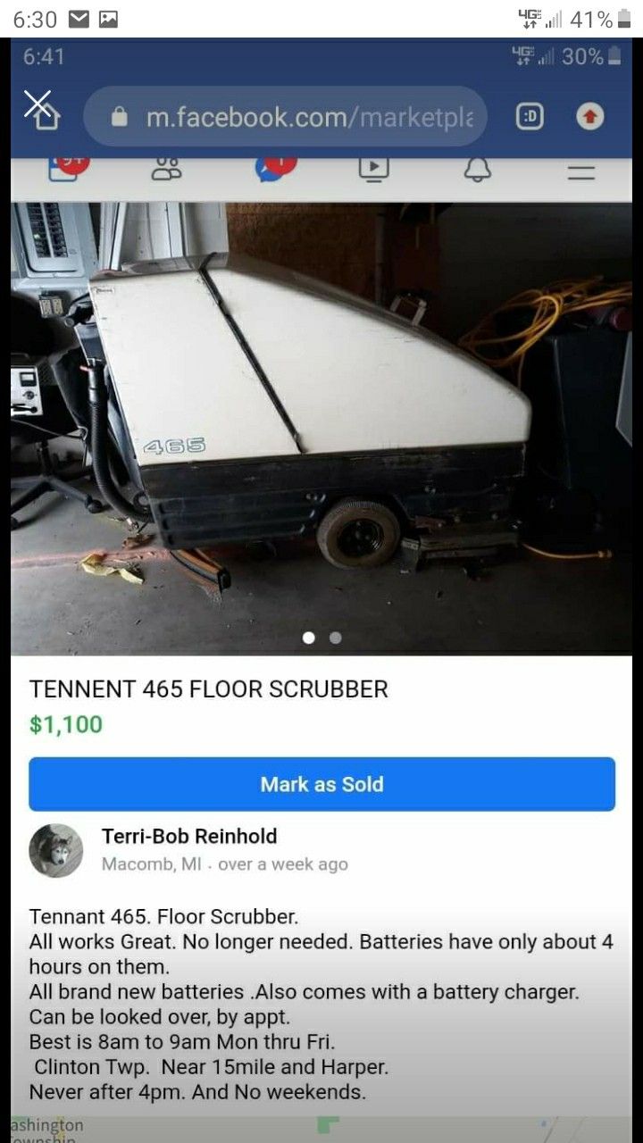 Tennent Floor Scrubber