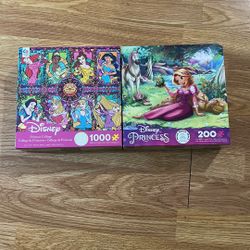 Set Of 2 Disney Princess Puzzles