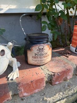 Halloween Poison Fortune Cookies Decorative Jar porcelain haunted house holiday decor