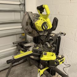 10” Battery Operated Miter Saw With Stand