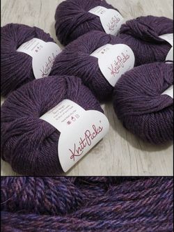 6 Skeins Knit Picks Andean Treasure Peru 100% Baby Alpaca 24936 Indigo Heather