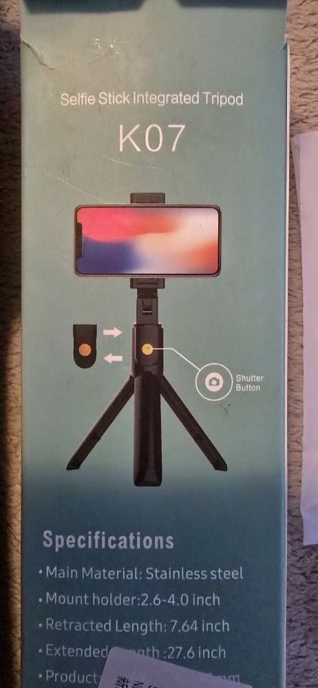 Selfie Stick Integrated Tripod K07