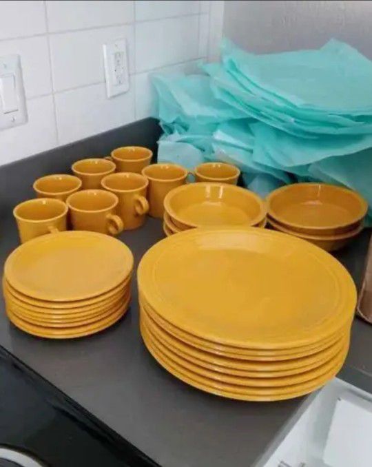 Marigold Fiestaware Dish Set