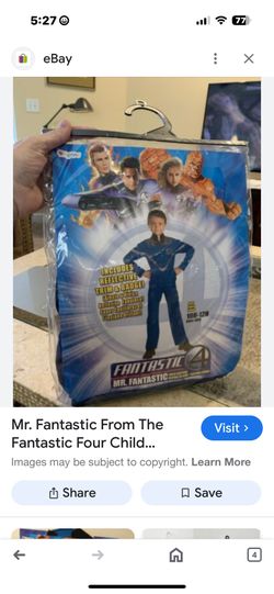 Boys Mr Fantastic Costume