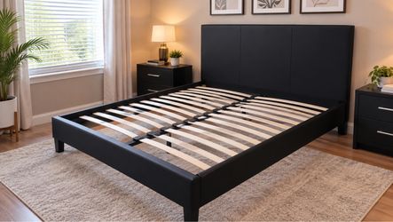 Bed frame black queen size new