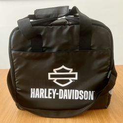 New/Unused Harley Davidson Insulated Dual Sided Cooler w/ Outer Velcro Pocket & Shoulder Strap