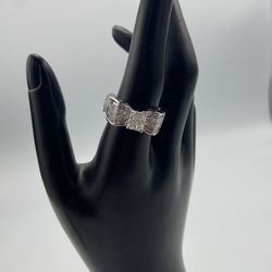18kt White Gold Diamond Ring 1.53ct Radiant  Center Stone