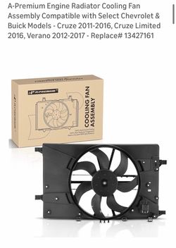 Chevy Cruz radiator fan cooler