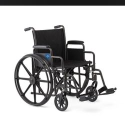 Medline Guardian K1 Basic Nylon Wheelchair with Swing-Back Desk-Length Arms and Swing-Away Footrests 20in Seat 300lbs 1Ct