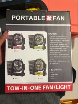 Solar Fan with LED light and charger