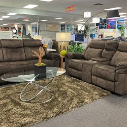 Furniture Brown Sofa & Loveseat Set For Sale (New) 30% OFF