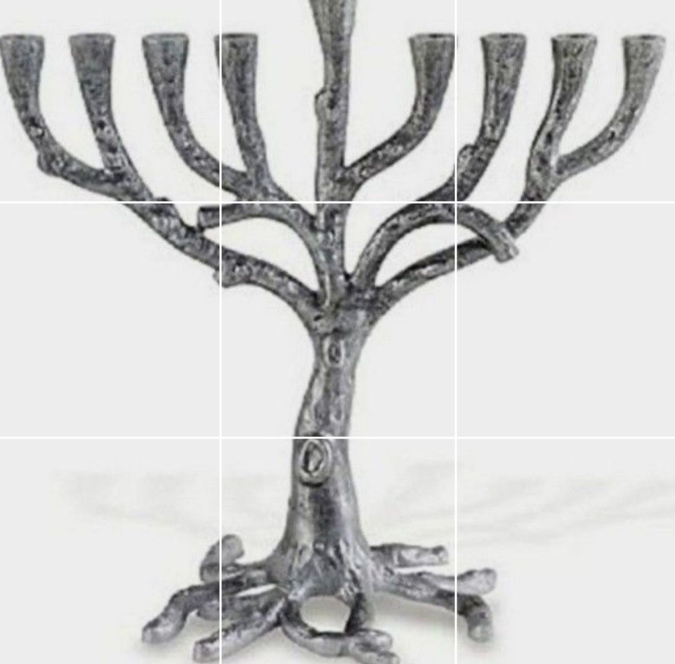 Menorah, Chanukah, Hanukkah, 9 Branch menorah, Seasonal, Holiday, Present
