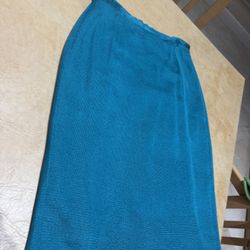 PRICE DROP: VTG NW/OT TOP DESIGNER HETTABRETZ (made In Italy) 100% Woven Silk TEAL Skirt