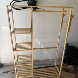Bamboo Closet Organizer / Storage Rack – Like New