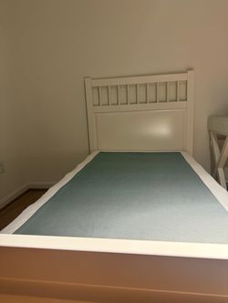 Smyga ikea twin bed frame in white