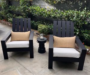 Pottery Barn Malibu Metal Adirondack Outdoor Lounge Chair