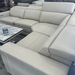 Modern Style Leather Reclining Sectionals, No Credit Required 