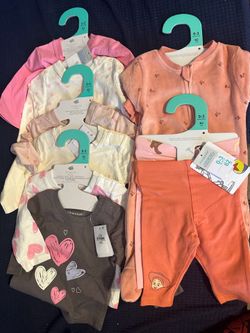 New w/ tags 0-3 baby clothes - 9 pieces