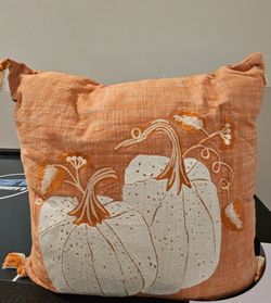 Fall throw pillow and blanket