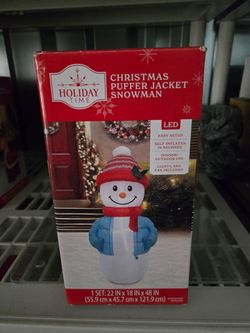 Brand New Christmas Puffer Jacket Snowman Inflatable. "CHECK OUT MY PAGE FOR MORE DEALS "