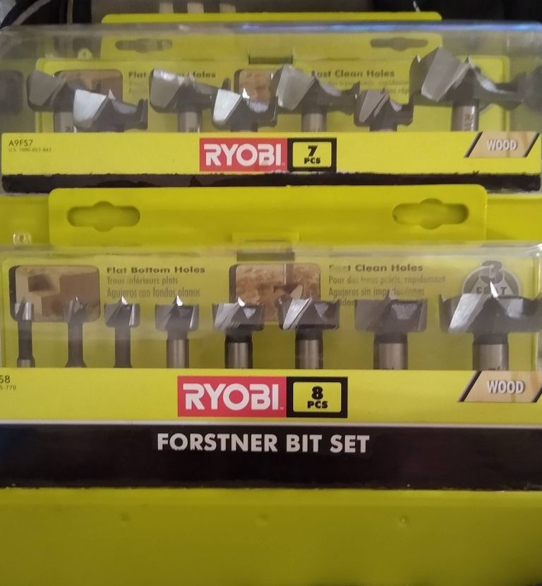 2 NEW Ryobi Hole Saws Heavy Duty Wood Plastic Drywall Excetera 15 Total Pieces 3/8-2 In