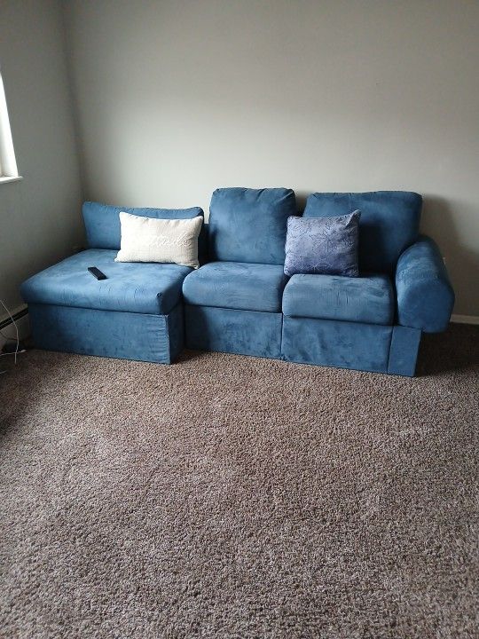 Small Blue Sectional Couch