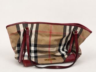 Burberry Nova Check Canvas Tote Bag