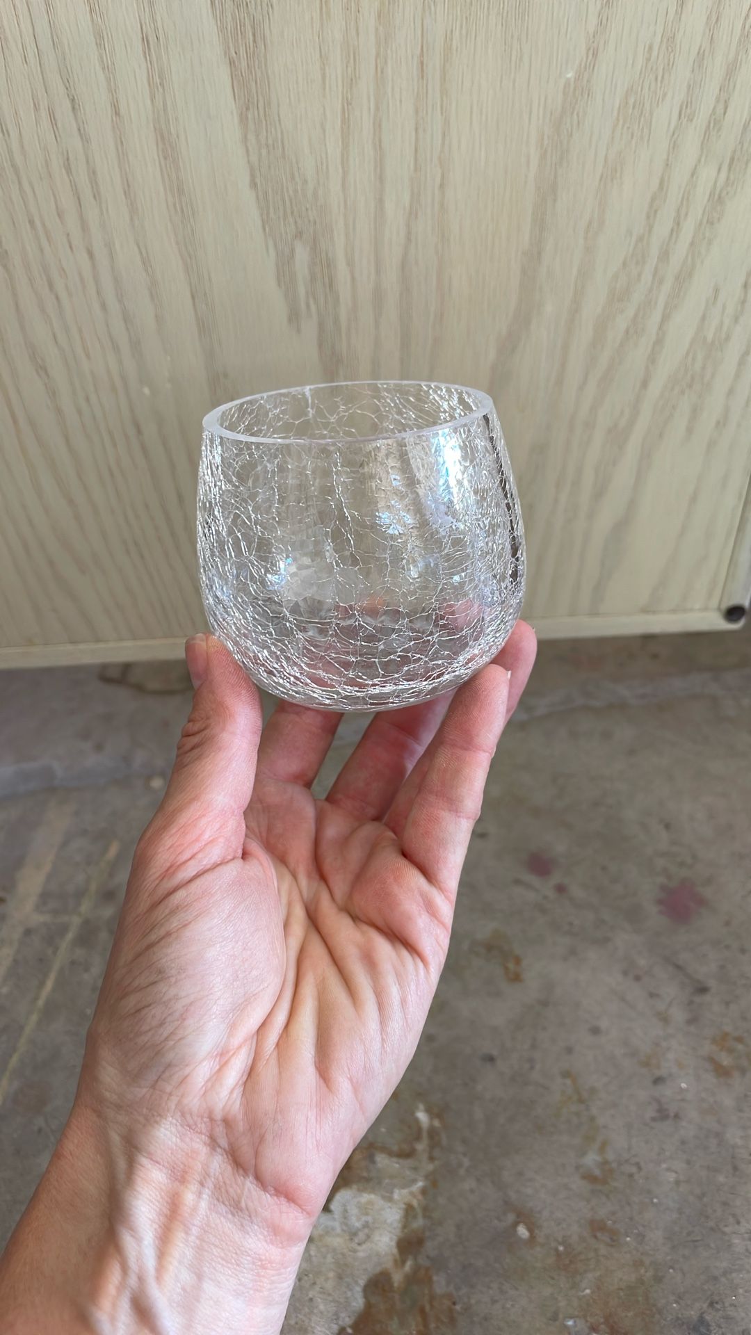 Crackle Glass Vases