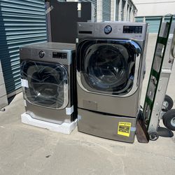 Washer And Gas Dryer LG ThinQ Smart Front Load XL Capacity