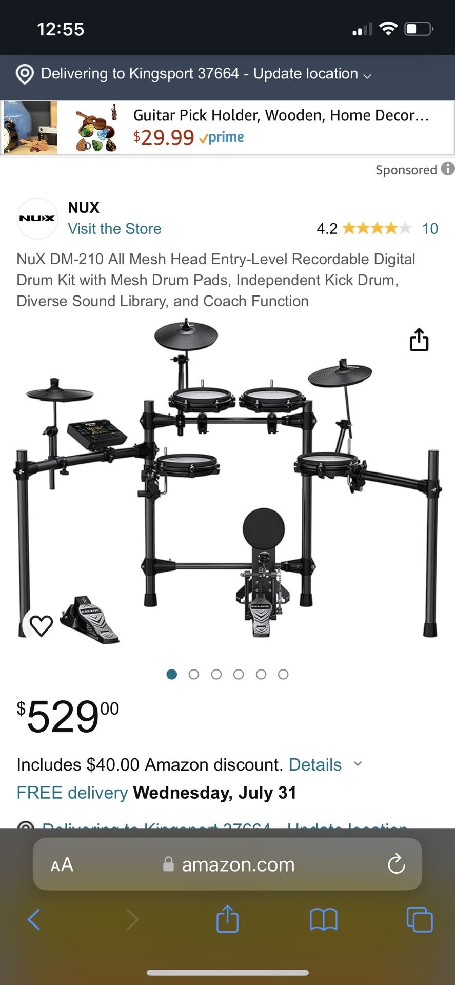 Nux Dm-210 Electronic Drum Set.