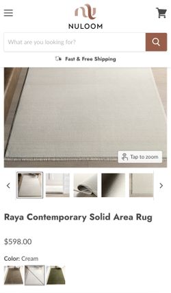 Raya Contemporary Solid Area Rug
