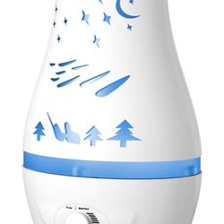 Cool Mist Humidifier 2.2L For Bedroom Baby Nursery & Large Room Home Office,Auto Shut Off,whisper Quiet Operation, LED Night Light,Adjustable 360°Rota