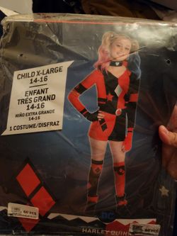 Harley Quinn Kids Halloween Costume XL 14-16