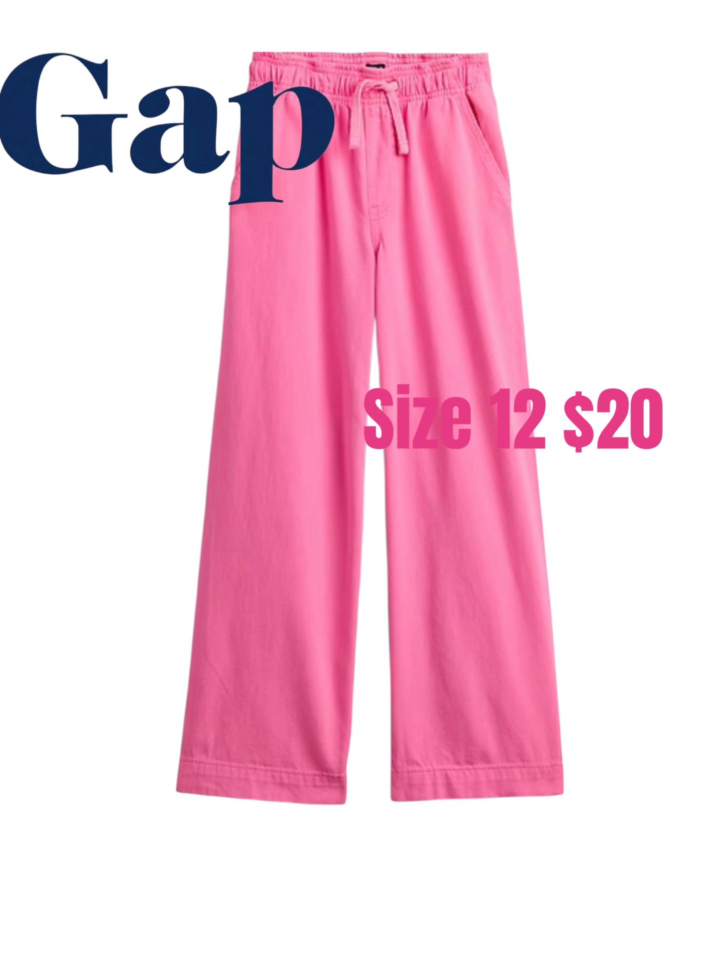 Kids High Rise Pull-On Wide-Leg Jeans New Size XL 12 💖FIRM PRICE 