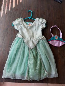 Disney Parks Costume Princess Ariel Green Gala Dress With Ariel Pendant and Purse Small