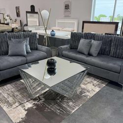 New Sofa And Loveseat Gray Financing Available $39 Down Payment 