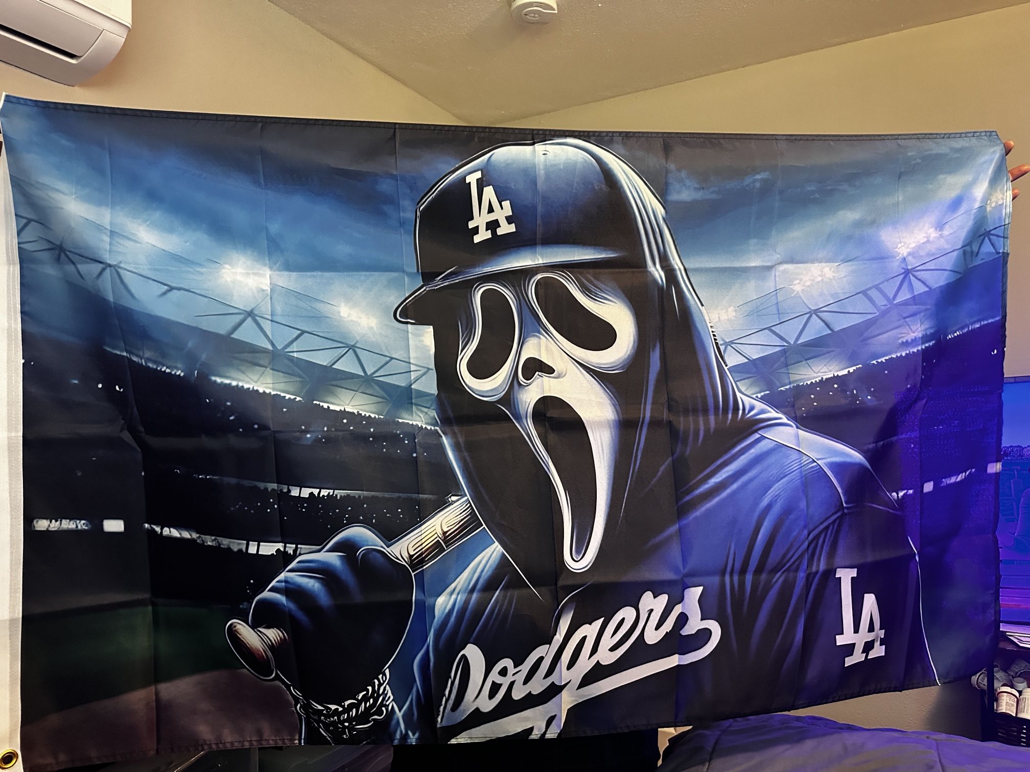 Dodgers Ghost Face Flag
