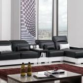 4 - Piece Sectional's / Black / White 