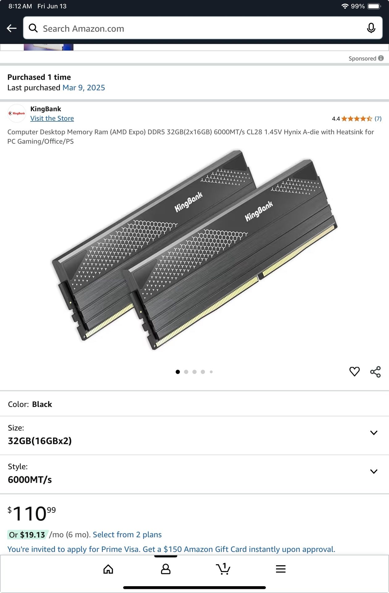 DDR5 32GB hynix A die