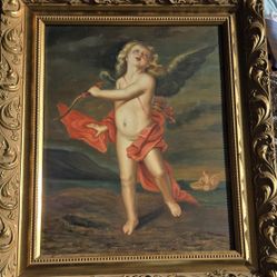 Angel Oil Painting In Frame