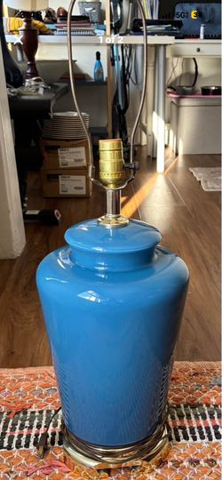 2 Vintage Lamps - Blue + Dark Blue