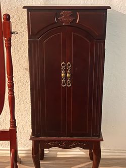 Jewelry stand and mirror